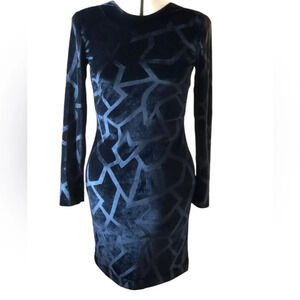 Vintage Reggio Stunning Velvet Style Black Dress with stretch